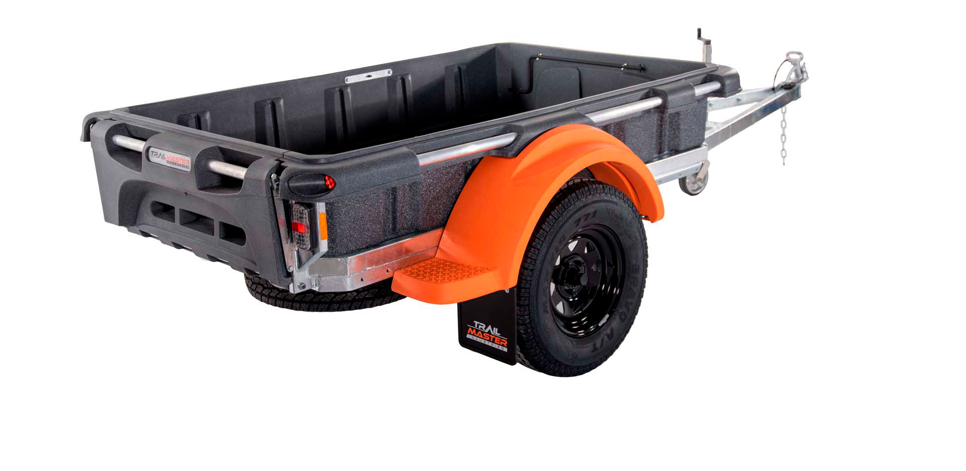ACTIVE POD trailer with lid open showcasing large enclosed storage